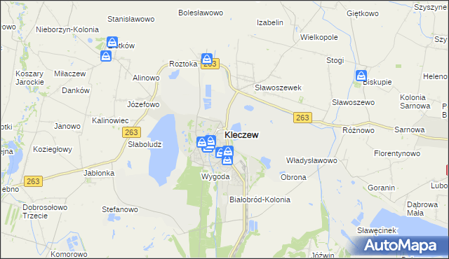 mapa Kleczew, Kleczew na mapie Targeo