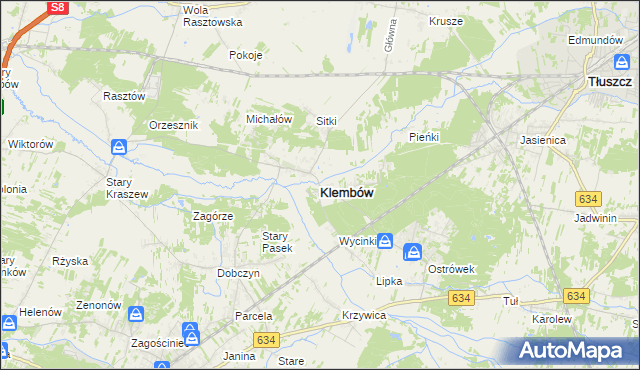 mapa Klembów, Klembów na mapie Targeo