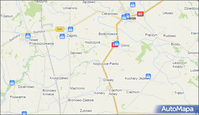 mapa Kłobie, Kłobie na mapie Targeo