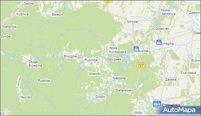 mapa Kochanów gmina Borkowice, Kochanów gmina Borkowice na mapie Targeo