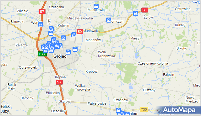 mapa Kociszew gmina Grójec, Kociszew gmina Grójec na mapie Targeo