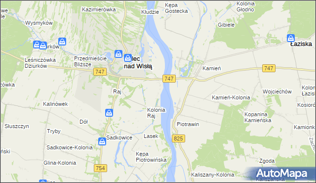 mapa Kolonia Nadwiślańska, Kolonia Nadwiślańska na mapie Targeo