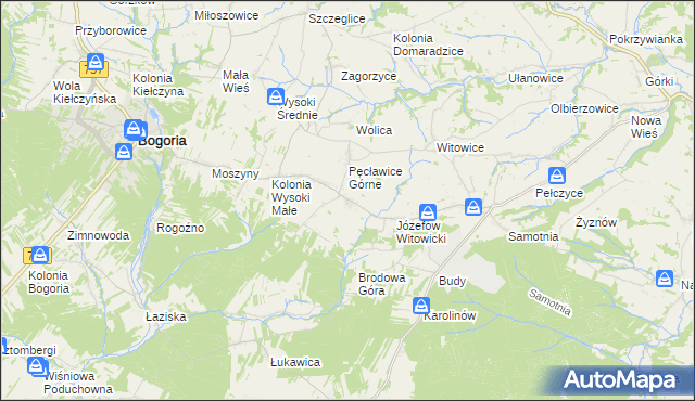 mapa Kolonia Pęcławska, Kolonia Pęcławska na mapie Targeo