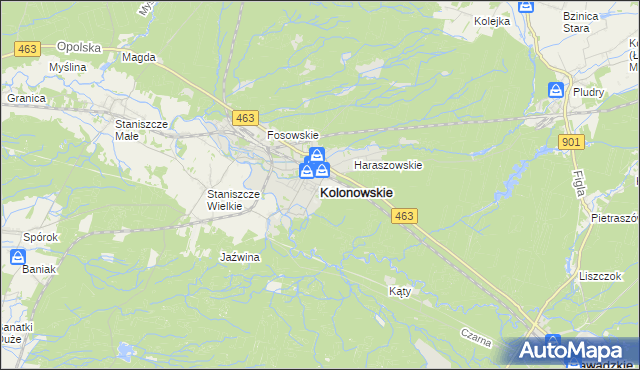 mapa Kolonowskie, Kolonowskie na mapie Targeo