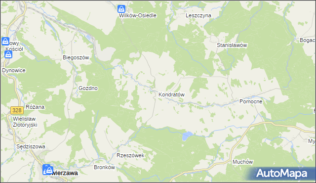 mapa Kondratów, Kondratów na mapie Targeo