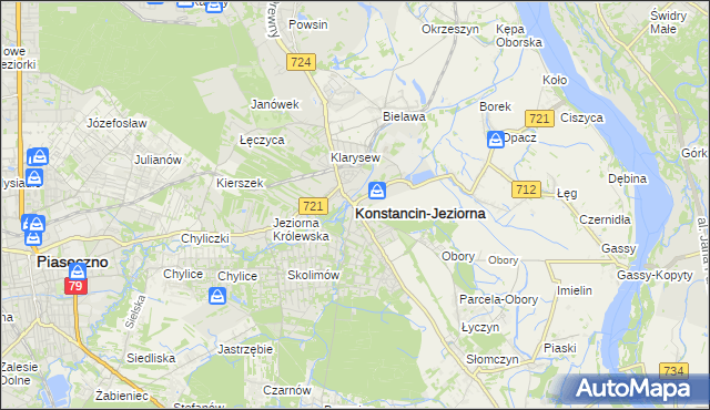 mapa Konstancin-Jeziorna, Konstancin-Jeziorna na mapie Targeo