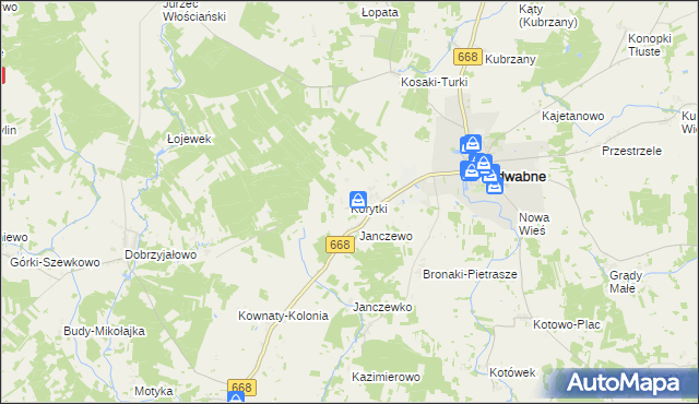 mapa Korytki gmina Jedwabne, Korytki gmina Jedwabne na mapie Targeo