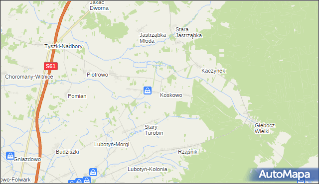 mapa Koskowo, Koskowo na mapie Targeo