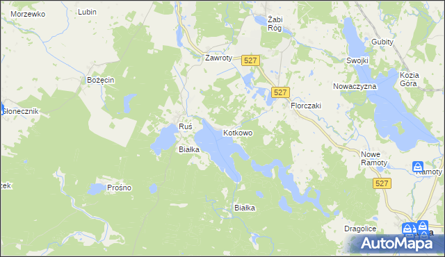 mapa Kotkowo gmina Łukta, Kotkowo gmina Łukta na mapie Targeo