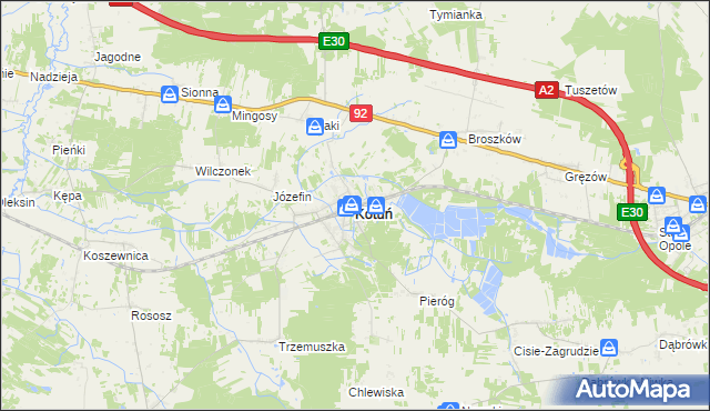 mapa Kotuń powiat siedlecki, Kotuń powiat siedlecki na mapie Targeo