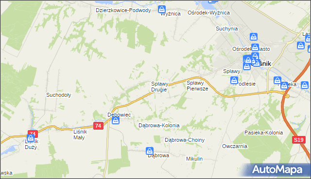 mapa Kowalin, Kowalin na mapie Targeo