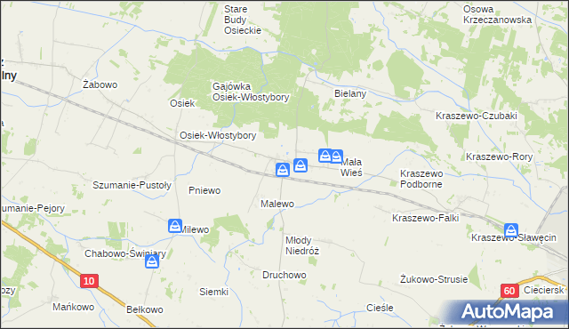 mapa Koziebrody, Koziebrody na mapie Targeo