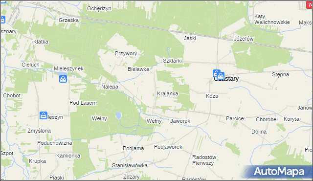 mapa Krajanka, Krajanka na mapie Targeo