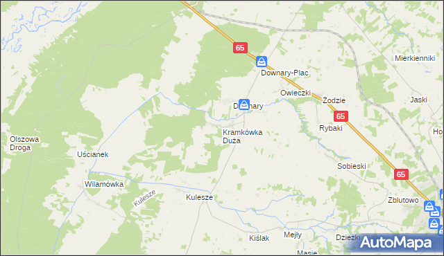 mapa Kramkówka Duża, Kramkówka Duża na mapie Targeo