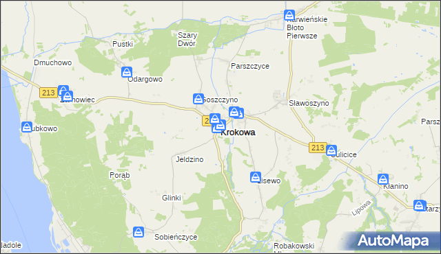 mapa Krokowa, Krokowa na mapie Targeo