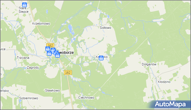 mapa Krzecko, Krzecko na mapie Targeo