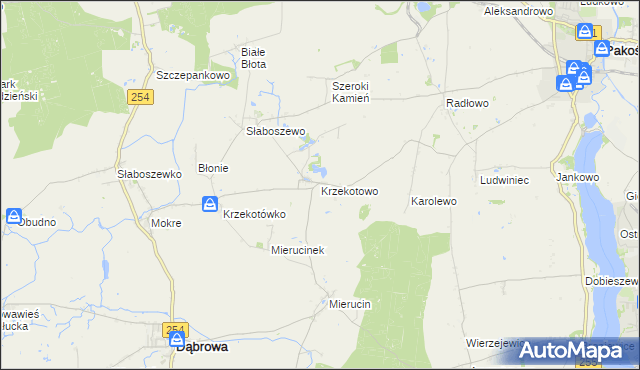 mapa Krzekotowo, Krzekotowo na mapie Targeo