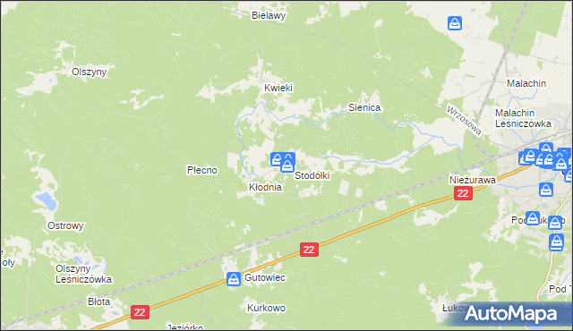 mapa Krzyż gmina Czersk, Krzyż gmina Czersk na mapie Targeo