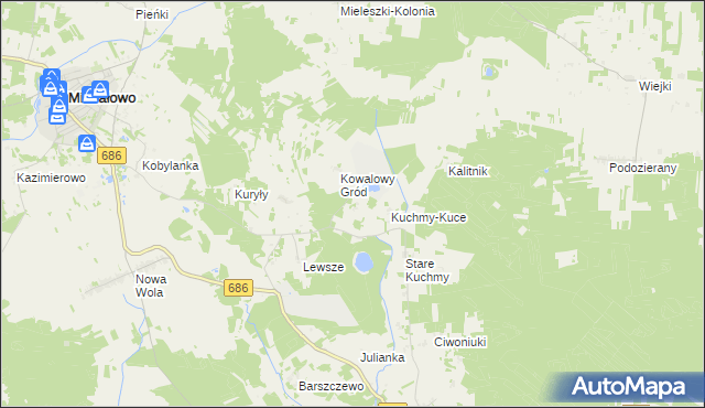 mapa Kuchmy-Pietruki, Kuchmy-Pietruki na mapie Targeo