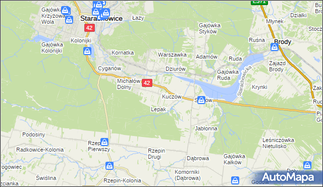 mapa Kuczów, Kuczów na mapie Targeo