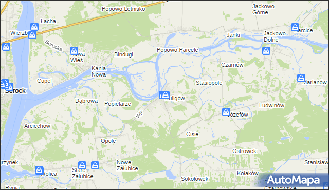 mapa Kuligów, Kuligów na mapie Targeo