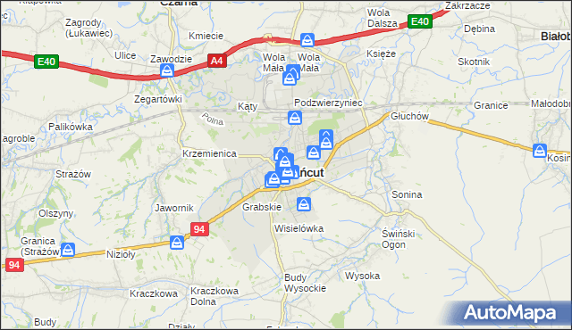 mapa Łańcut, Łańcut na mapie Targeo
