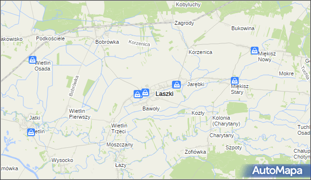 mapa Laszki powiat jarosławski, Laszki powiat jarosławski na mapie Targeo