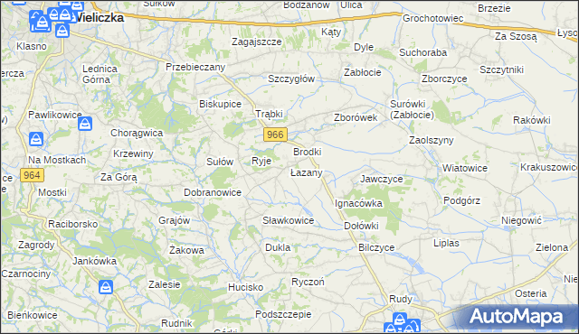 mapa Łazany, Łazany na mapie Targeo