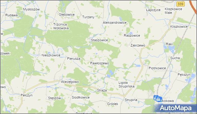 mapa Łazarzowice, Łazarzowice na mapie Targeo