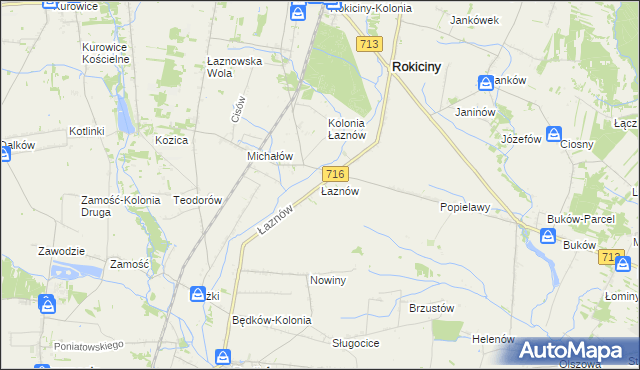 mapa Łaznów, Łaznów na mapie Targeo