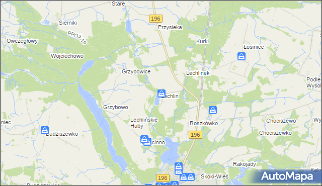 mapa Lechlin, Lechlin na mapie Targeo