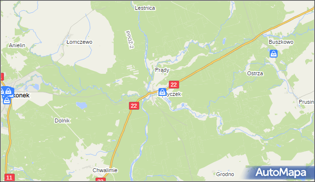 mapa Lędyczek, Lędyczek na mapie Targeo