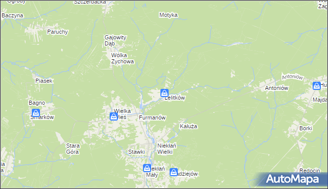 mapa Lelitków, Lelitków na mapie Targeo