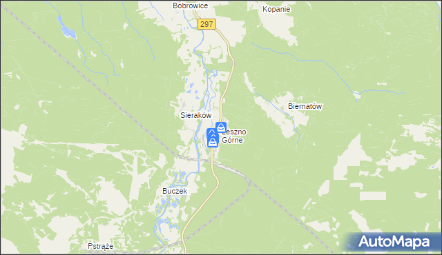 mapa Leszno Górne, Leszno Górne na mapie Targeo