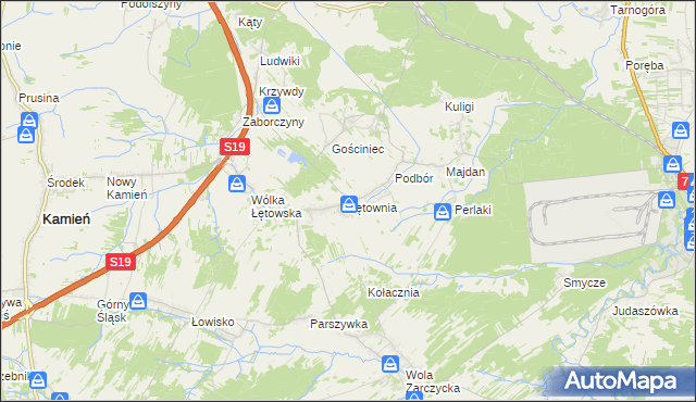 mapa Łętownia gmina Nowa Sarzyna, Łętownia gmina Nowa Sarzyna na mapie Targeo