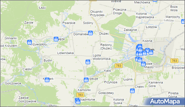 mapa Lgota Wolbromska, Lgota Wolbromska na mapie Targeo