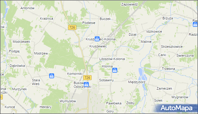 mapa Libiszów-Kolonia, Libiszów-Kolonia na mapie Targeo