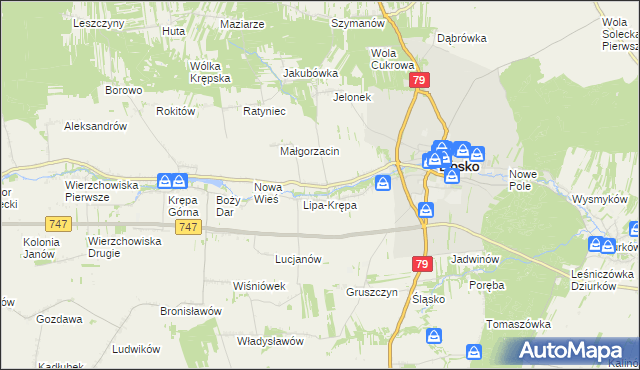 mapa Lipa-Miklas, Lipa-Miklas na mapie Targeo