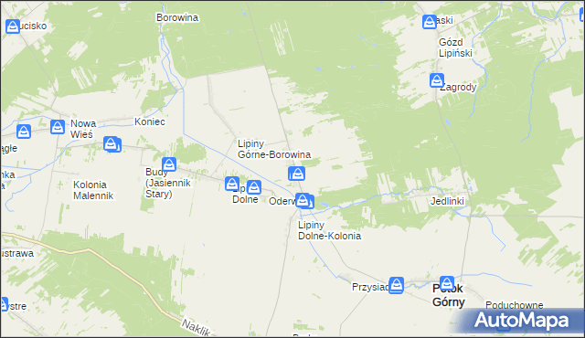 mapa Lipiny Górne-Lewki, Lipiny Górne-Lewki na mapie Targeo