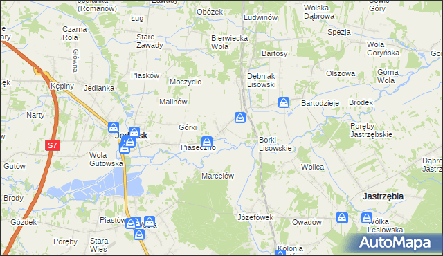 mapa Lisów gmina Jedlińsk, Lisów gmina Jedlińsk na mapie Targeo