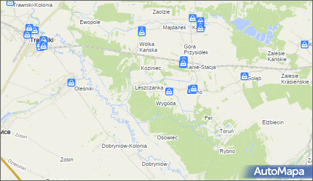 mapa Liszno-Kolonia, Liszno-Kolonia na mapie Targeo