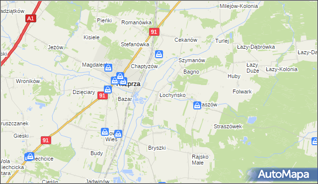 mapa Łochyńsko, Łochyńsko na mapie Targeo