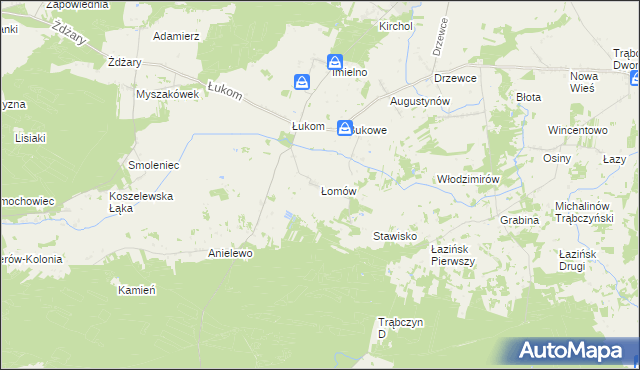 mapa Łomów, Łomów na mapie Targeo