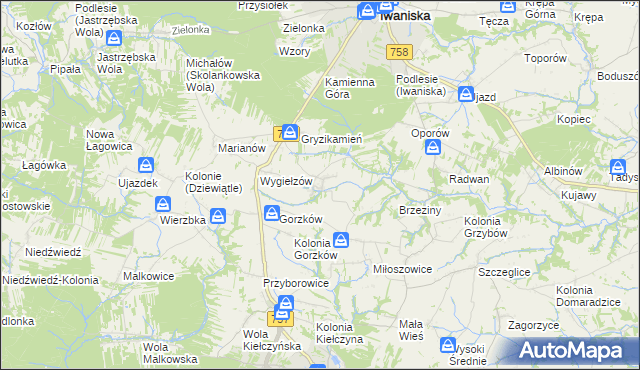mapa Łopatno, Łopatno na mapie Targeo