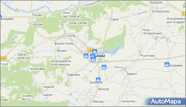 mapa Lubasz powiat czarnkowsko-trzcianecki, Lubasz powiat czarnkowsko-trzcianecki na mapie Targeo