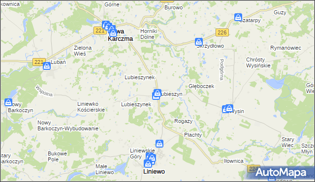 mapa Lubieszyn, Lubieszyn na mapie Targeo