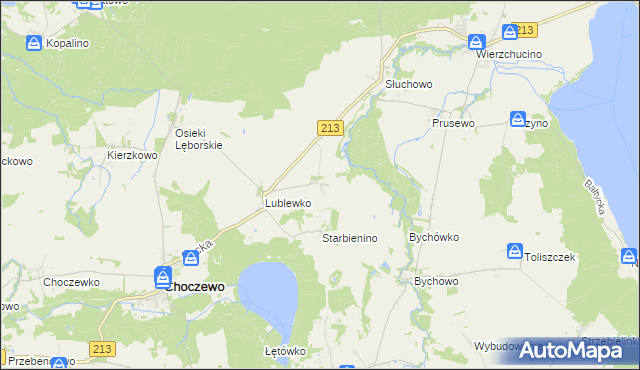 mapa Lublewo Lęborskie, Lublewo Lęborskie na mapie Targeo