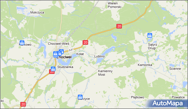 mapa Lublino, Lublino na mapie Targeo