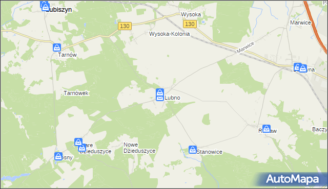 mapa Lubno gmina Lubiszyn, Lubno gmina Lubiszyn na mapie Targeo