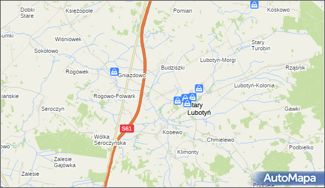 mapa Lubotyń-Włóki, Lubotyń-Włóki na mapie Targeo